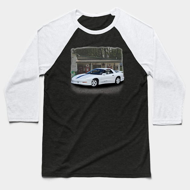 1994 Pontiac Firebird Trans AM 25th Anniversary Baseball T-Shirt by Permages LLC